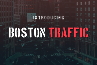 Boston Traffic Font by Vic Fieger